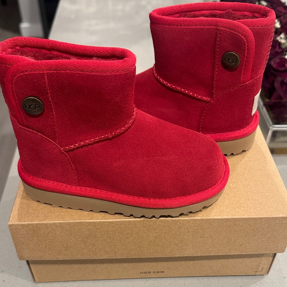 UGG Kids Bright Red Boots